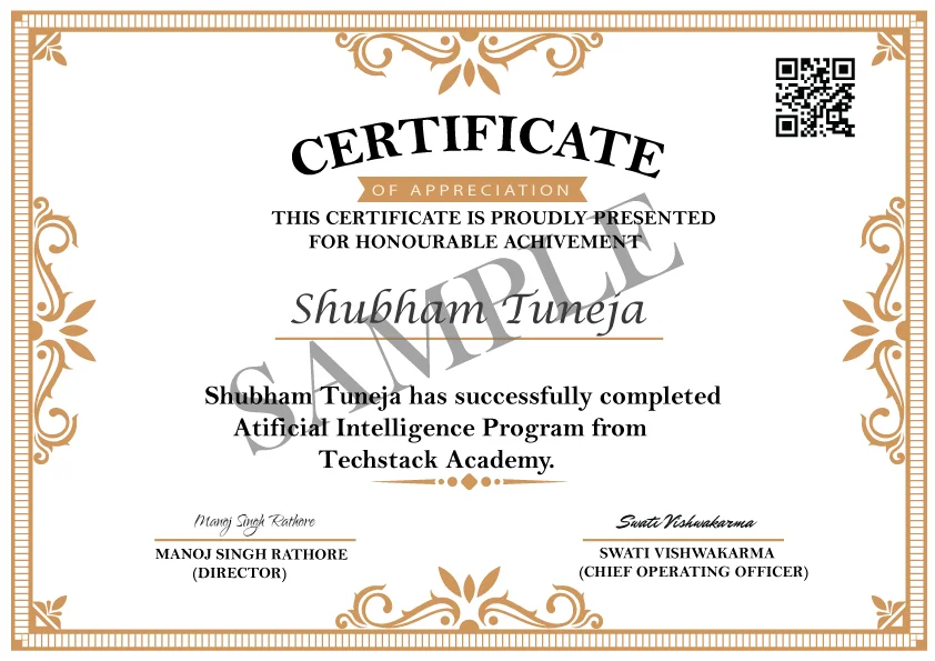 Artificial Intelligence Training Certificate